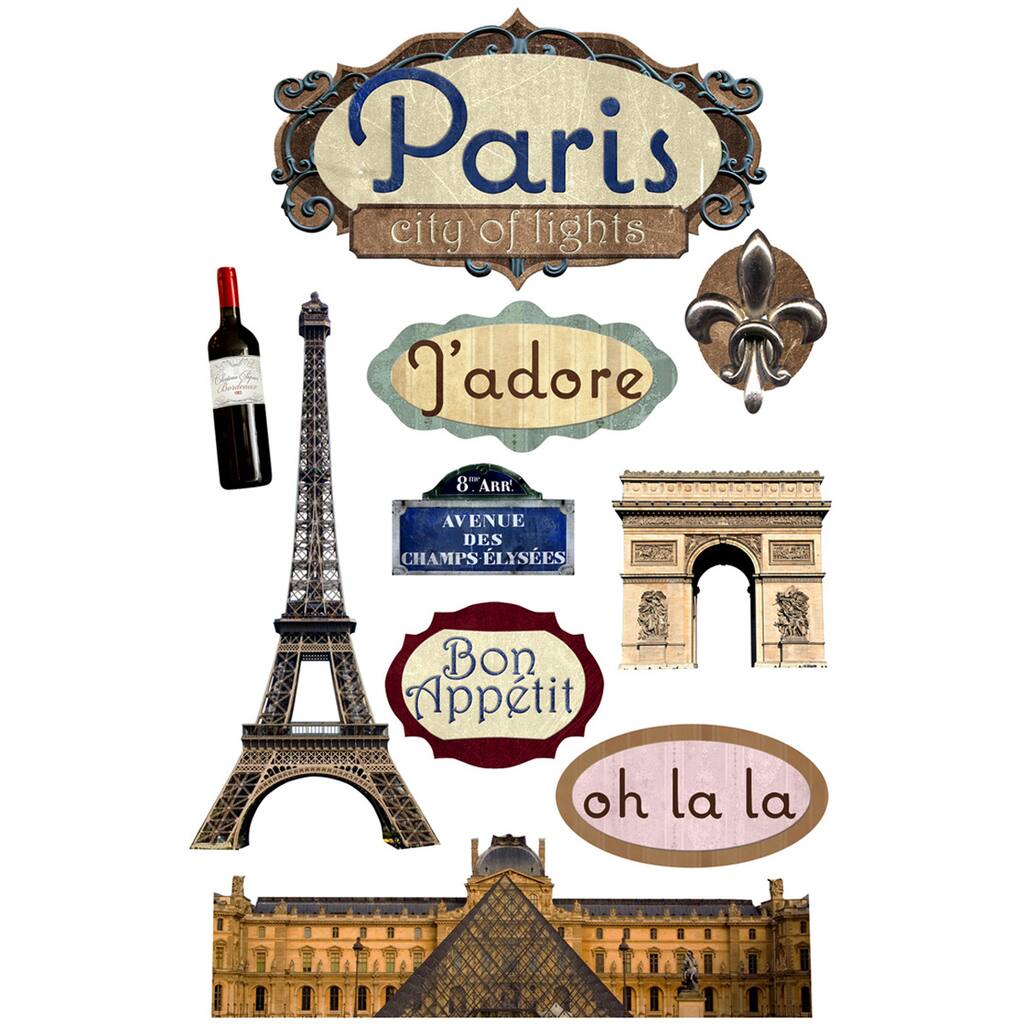 Paper House Paris 3d Stickers